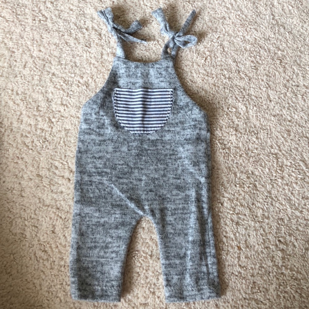 Newborn Photo Prop Gray Overalls
